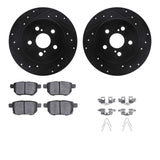 R1 Concepts 09-24 Lexus CT200h Rear Drilled & Slotted Black Brake Rotor Set w/Ceramic Pads and Hardware by R1 Concepts RNC-WHWH1-76171