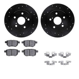 R1 Concepts 11-16 ScIon tC Rear Drilled & Slotted Black Brake Rotor Set w/Ceramic Pads and Hardware by R1 Concepts RNC-WHWH1-91003