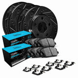 R1 Concepts 18-25 Volkswagen Atlas Front & Rear Drill/Slot Black Rotors w/Ceramic Pads by R1 Concepts RNC-WHWH2-74049