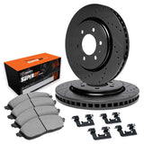 R1 Concepts 05-20 Cadillac Escalade ESV Front Drill/Slot Black Rotors w/Super Duty Pads by R1 Concepts RNC-WHXH1-48143
