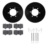 R1 Concepts 00-07 Toyota Tundra Front Drilled & Slotted Black Brake Rotor Set w/Super Duty Pads and Hardware by R1 Concepts RNC-WHXH1-76002
