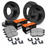 R1 Concepts 10-12 Ford F-250 Super Duty Front & Rear Drill/Slot Black Rotors w/Super Duty Pads by R1 Concepts RNC-WHXH2-99062