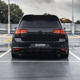 Zaero Design VW Golf GTI Mk7 EVO-1 Gloss Black Rear Diffuser by Zaero Design ZA-GOLF-7-GTI-DF