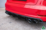 Flow Designs S3 8V Sedan Pre-Facelift Flow-Lock Rear Diffuser by Flow Designs TXS38VPFLSVALDF