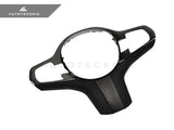 AutoTecknic Carbon Alcantara Steering Wheel Trim - G30 5-Series | G32 6-Series GT by AutoTecknic ATK-BM-0282-LCI-H-TJA-S