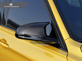 AutoTecknic Replacement Version II Dry Carbon Mirror Covers - F87 M2 Competition | F80 M3 | F82/ F83 M4 by AutoTecknic ATK-BM-0139-LHD