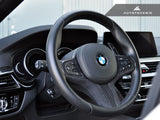 AutoTecknic Carbon Alcantara Steering Wheel Trim - G11/ G12 7-Series by AutoTecknic ATK-BM-0282-H-O