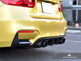 AutoTecknic Dry Carbon Extended-Fin Competition Rear Diffuser - F80 M3 | F82/ F83 M4 by AutoTecknic ATK-BM-0352-V2-2