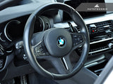 AutoTecknic Carbon Alcantara Steering Wheel Trim - G11/ G12 7-Series by AutoTecknic ATK-BM-0282-NH-S-5