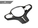 AutoTecknic Carbon Alcantara Steering Wheel Trim - F97 X3M | F98 X4M by AutoTecknic ATK-BM-0282-NH-S-2