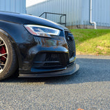 CJM Industries Audi 8V S3 Facelift Front Chassis Mounted Splitter - Gen2 - (2017-2020)
