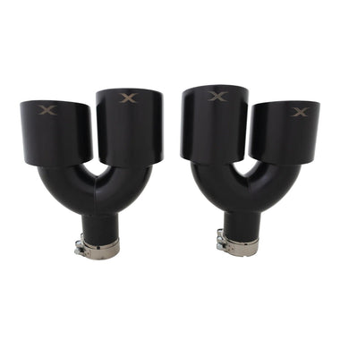 XForce Black Quad 4.5 inch Tip  - VW / MK8 / MK8.5 / Golf R by Xforce ESMQB45TIPSK
