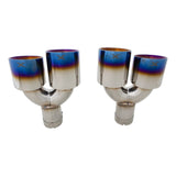 XForce Burnt Blue Look Quad 4.5 inch Tip  - VW / MK7 / MK7.5 / Golf R by Xforce ESMQB4TIPSB