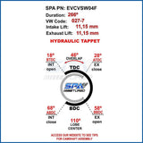 SPA Performance Hydraulic Tappets Performance Camshaft & HD Dual Spring Set (For NA or Turbocharged Engines) - VW / 8v 266 by SPA Performance CMBVW8V266