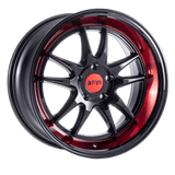 F1R F1R F102 18" 5x112 Gloss Black w/ Red Lip