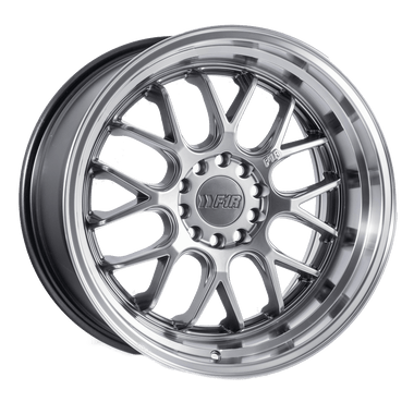 F1R F1R F21 18" 5x100/114.3 Hyper Black w/ Polish Lip