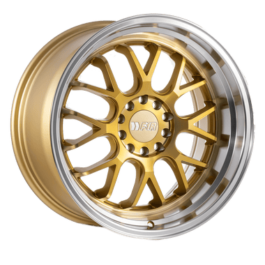 F1R 17x8.5 et35 / 5x100/114.3 F1R F21 17" 5x100/114.3 Machine Gold w/ Polish Lip F211785MGP35-v2