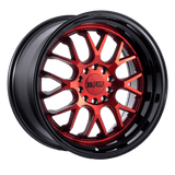 F1R 18x8.5 et42 / 5x108/114.3 F1R F21 18" 5x108/114.3 Candy Red w/ Black Lip F2118855108R42-v2