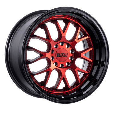 F1R 17x8.5 et35 / 5x100/114.3 F1R F21 17" 5x100/114.3 Candy Red w/ Black Lip F211785R35-v2