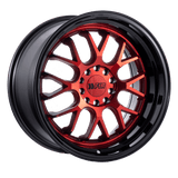F1R F1R F21 18" 5x100/114.3 Candy Red w/ Black Lip