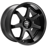 F1R F1R FC7 18" 5x112 Matte Black w/ Gloss Black Lip