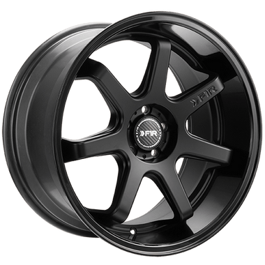 F1R F1R FC7 18" 5x114 Matte Black w/ Gloss Black Lip