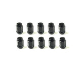 Lug Nuts - Acorn Cone Seat / Black / 12x1.5 (Set of 10) by Velt Sport FCA-70022BK-QTY10