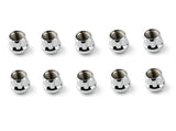 Lug Nuts - 6pt Open End Spline / Cone Seat / Silver / 14x1.5 (Set Of 10) by DTM Design Lug-Nut-Kit-14-1-5-6pt-x10