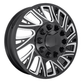 Fuel Wheels DE41 FF41D 28" 10x225 Gloss Black Milled by Fuel Offroad DE412882A9R