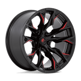 Fuel Wheels D823 Flame 20" 5x127 Gloss Black Milled With Candy Red by Fuel Offroad D82320007547