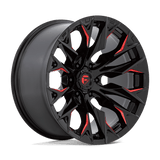 Fuel Wheels D823 Flame 20" 8x170 Gloss Black Milled With Candy Red by Fuel Offroad D82320001747