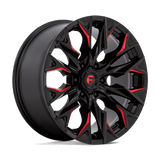 Fuel Wheels D823 Flame 20" 6x139.7 Gloss Black Milled With Candy Red by Fuel Offroad D82320908457