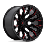 Fuel Wheels D823 Flame 22" 6x135 Gloss Black Milled With Candy Red by Fuel Offroad D82322208947