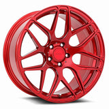 MRR FS1 21" 5x100 up to 5x130 Candy Red (Custom Drilled) by MRR Wheels