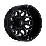 Fuel Wheels D875 Flux Dually 22" 8x200 Gloss Black Brush-Fc Gray Tint by Fuel Offroad D87522829245