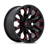Fuel Wheels D823 Flame 20" 6x135 Gloss Black Milled With Candy Red by Fuel Offroad D82320908950