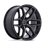 Fuel Wheels Flux 22" 6x139.7 Gloss Black Brushed Face With Gray Tint by Fuel Offroad FC854BT22106818N