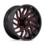 Fuel Wheels D808 Hurricane 20" 6x139.7 Gloss Black Milled Red Tint by Fuel Offroad D80820908450