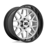 XD Wheels XD849 Grenade II 20" 5x127 Brushed Milled With Gloss Black Lip by XD Wheels XD84921050518N