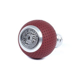 BFI Heavy Weight Shift Knob - GS2 - Magma Red Air Leather - Machined Finish - 924-944/951
