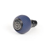 BFI Heavy Weight Shift Knob - GS2 - Maritime Blue Leather - Black Anodized - 924-944/951
