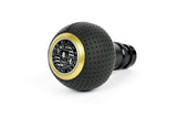 BFI Black Air Leather / Black Anodized w/ Gold Top BFI Heavy Weight Shift Knob - Air Leather (BMW Fitment) GS2SB-G