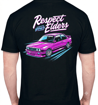 UroTuning "Respect Your Elders" BMW E30 M3 T-Shirt (V3) by UroTuning Swag