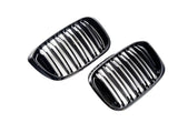 AutoTecknic Dual-Slats Gloss Black Front Grille Set - G01 X3 | G02 X4 Pre-LCI by AutoTecknic ATK-BM-0256-DS-GB