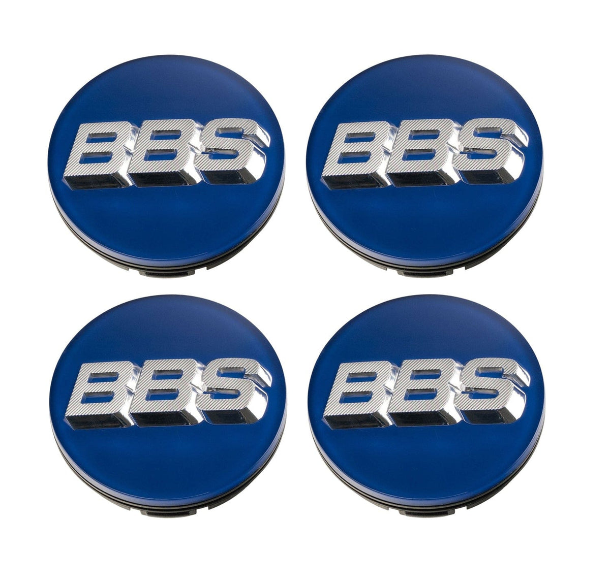 BBS Center Cap 70mm Blue/Silver 3D Floating (Set of 4 / Cast 