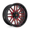 Fuel Wheels D663 Ignite 22" 5x127 Gloss Black Red Tinted Clear - 22x10 et-18 / 5x127 / cb78.1