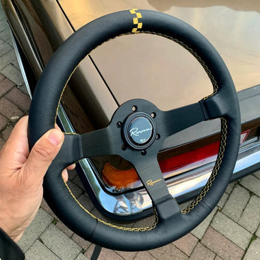 Renown Leather Renown Time Trial Steering Wheel Finale Gold / Black TTFLG