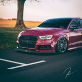 CJM Industries Audi 8V S3 Facelift Front Chassis Mounted Splitter - Gen2 - (2017-2020)