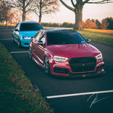 CJM Industries Audi 8V S3 Facelift Front Chassis Mounted Splitter - Gen2 - (2017-2020)