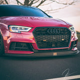 CJM Industries Audi 8V S3 Facelift Front Chassis Mounted Splitter - Gen2 - (2017-2020)